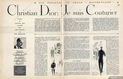 je suis couturier dior|Je suis couturier .